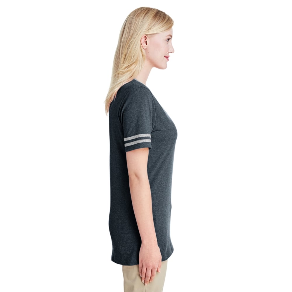 Jerzees 602 WVR Ladies' Triblend Varsity 50/37/13 V - Neck T-Shirt - Gorvex.com