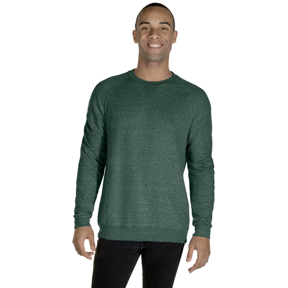 Jerzees 91MR Snow Heather French Terry Crewneck Sweatshirt - Gorvex.com