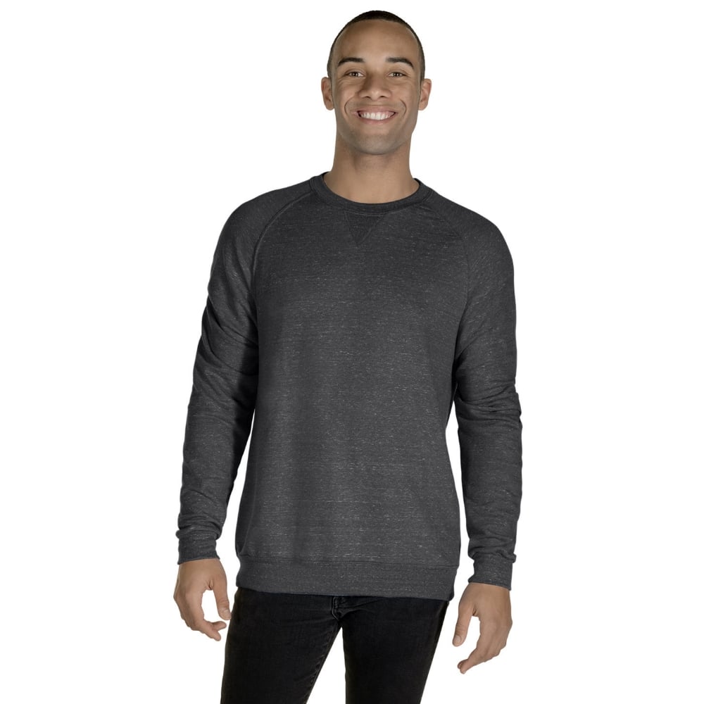 Jerzees 91MR Snow Heather French Terry Crewneck Sweatshirt - Gorvex.com