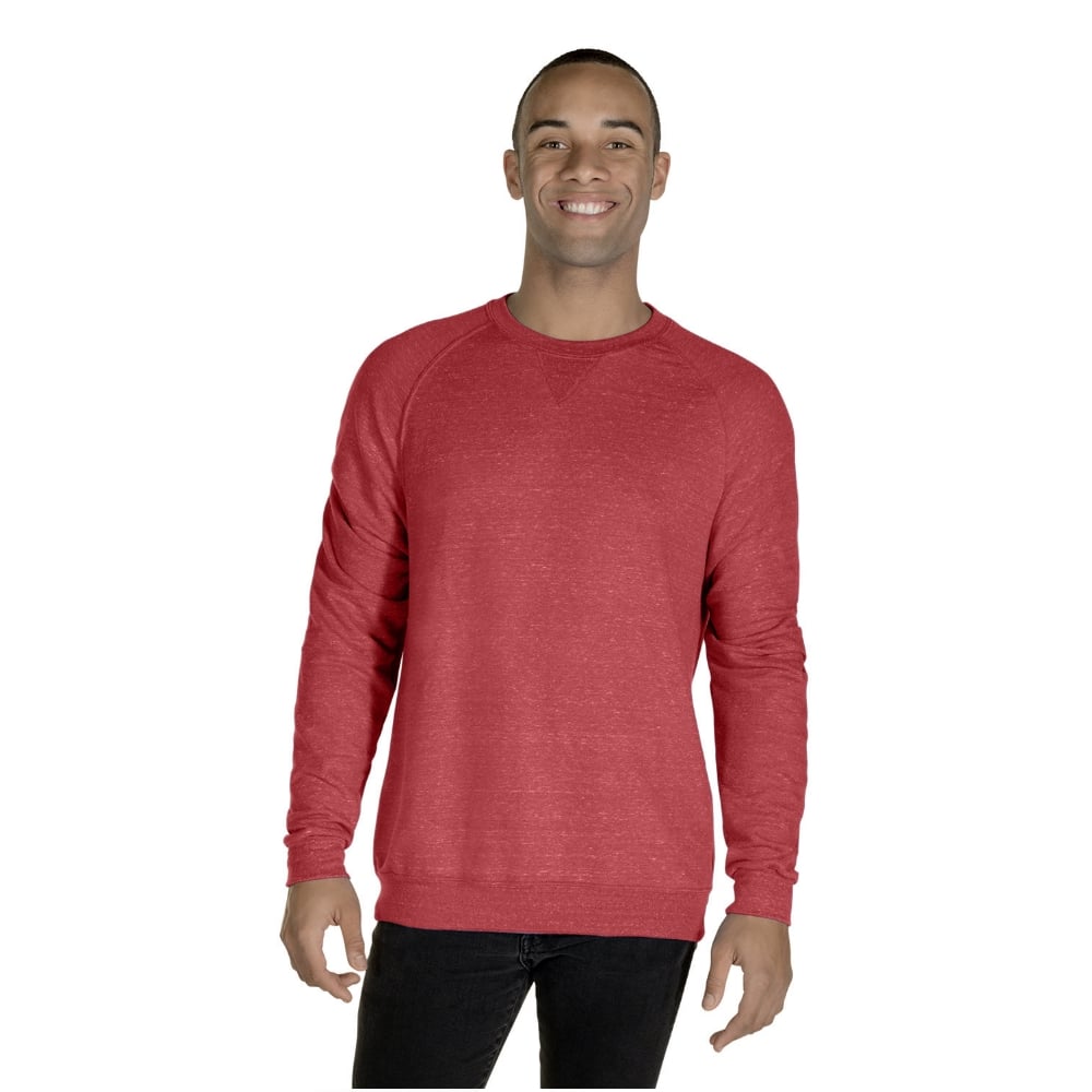 Jerzees 91MR Snow Heather French Terry Crewneck Sweatshirt - Gorvex.com