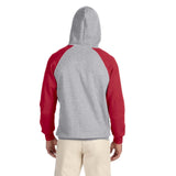 Jerzees NuBlend® 96CR Colorblock Raglan Pullover Hooded Sweatshirt - Gorvex.com