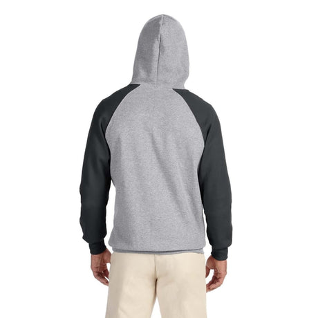 Jerzees NuBlend® 96CR Colorblock Raglan Pullover Hooded Sweatshirt - Gorvex.com