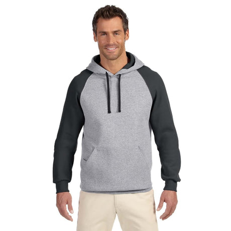 Jerzees NuBlend® 96CR Colorblock Raglan Pullover Hooded Sweatshirt - Gorvex.com