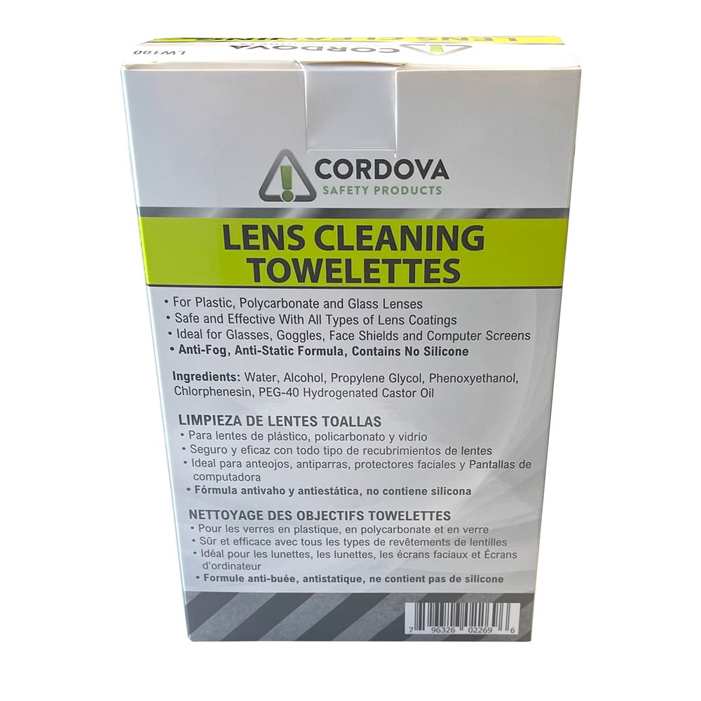 Cordova LW100 Lens Cleaning Towelettes, 1 case (12 boxes)