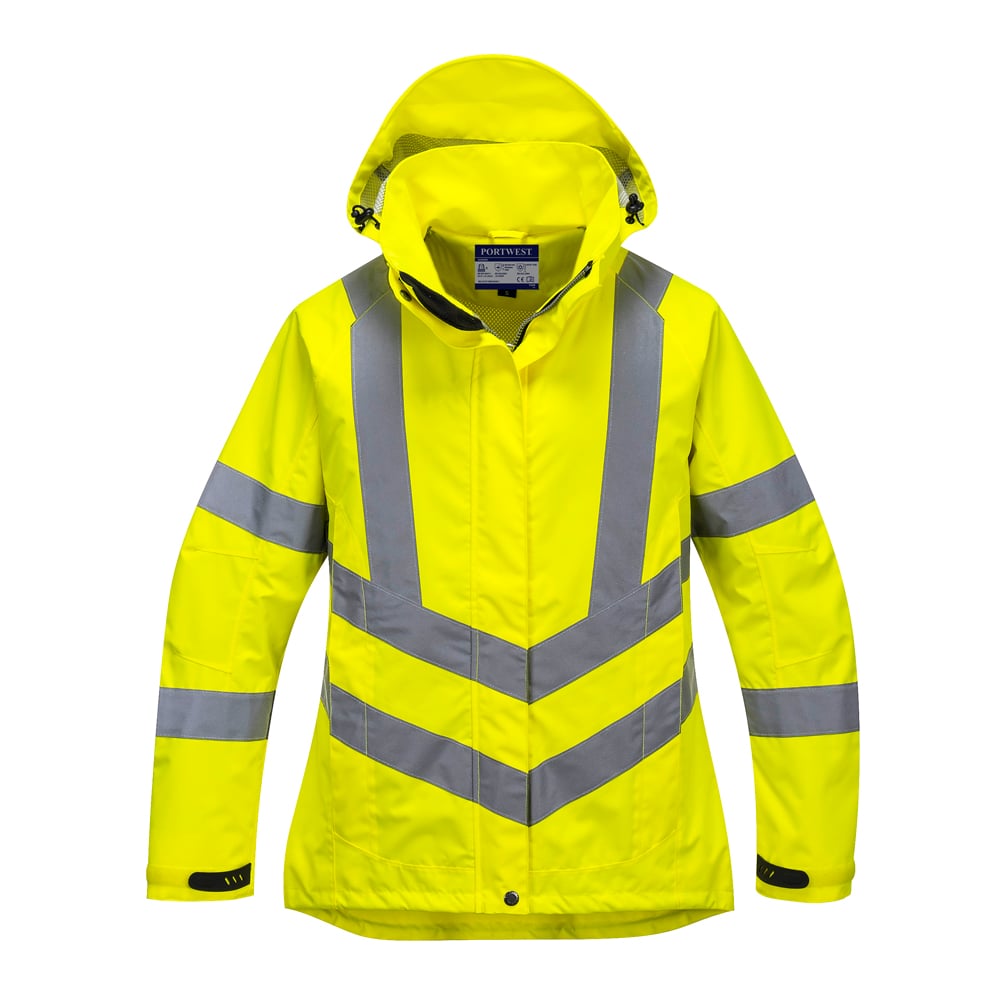 Portwest LW70 Ladies Hi Vis Breathable Jacket with Side Draw Cord