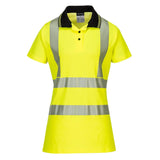 Portwest LW72 Women's Hi Vis Pro Polo Shirt with Contrast Collar