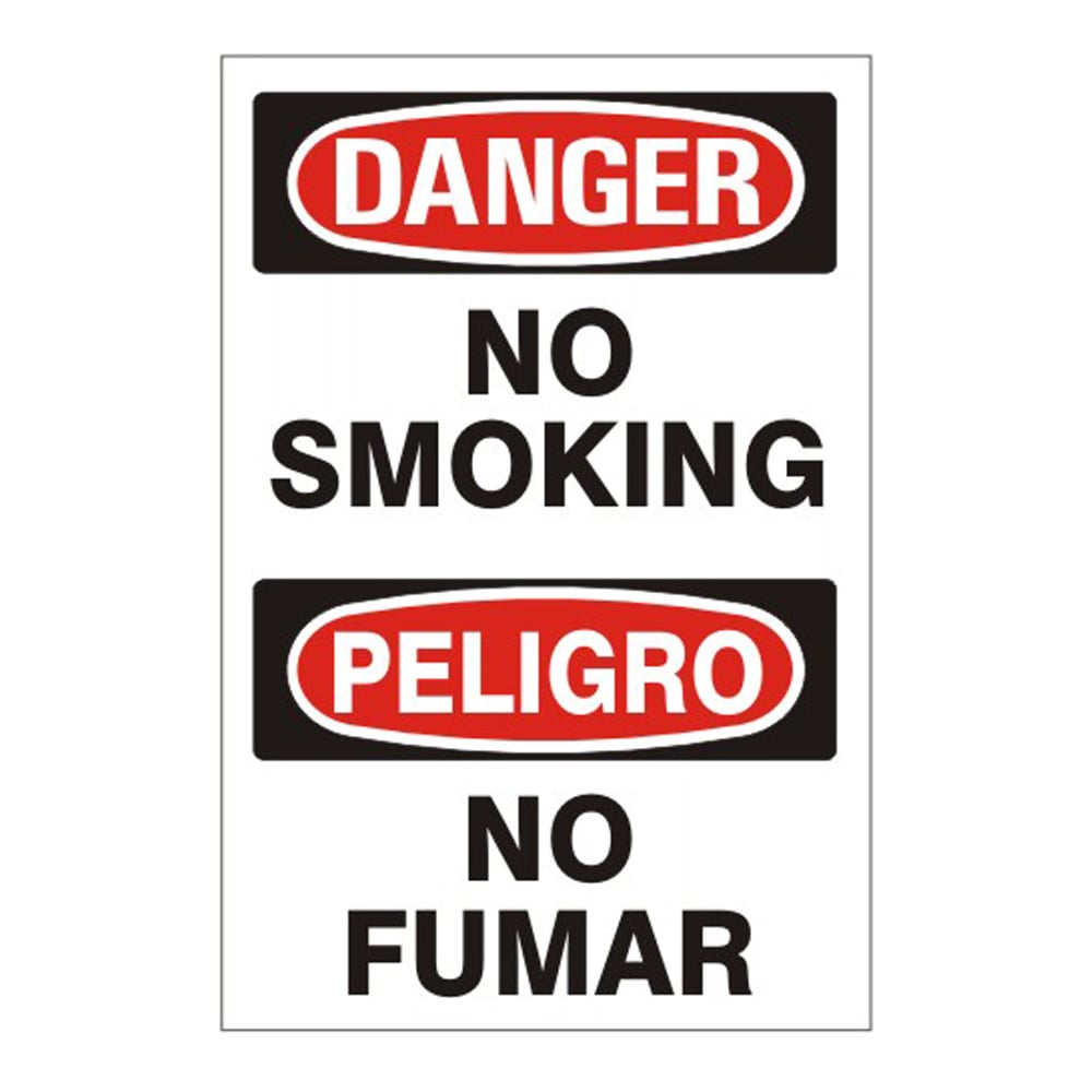 No Smoking Peligro No Fumar Sign