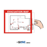 Map Holder for 8.5"x11" Map with 2 Adhesive Strips - General Sign, 10x12, Plastic - Gorvex.com