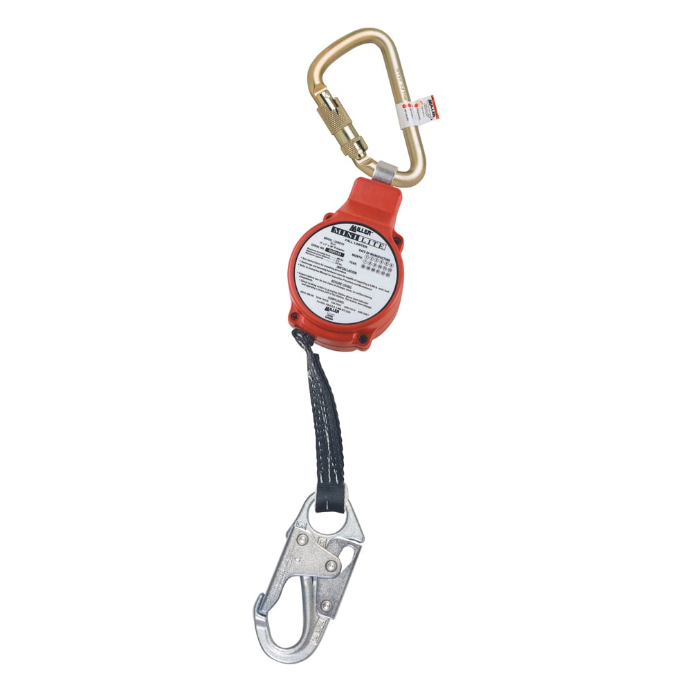 Miller MiniLite™ Fall Limiter with Carabiner and Snap Hook - Gorvex.com