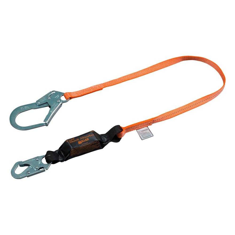 Miller Titan™ Web Lanyard with Shock Absorber & Snap Hooks - Gorvex.com