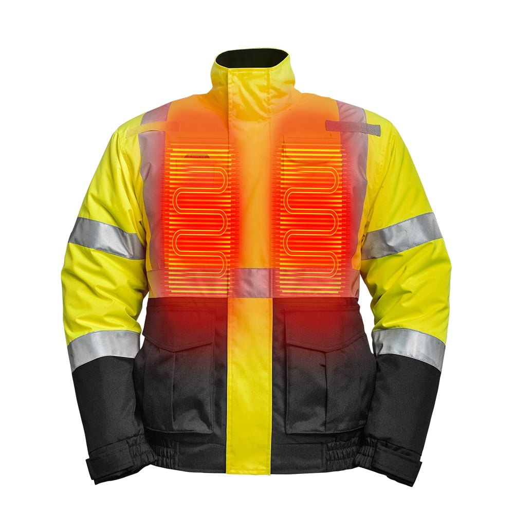 Mobile Warming MWJ19M04 Men's Hi - Vis Heated Windproof Jacket - Gorvex.com