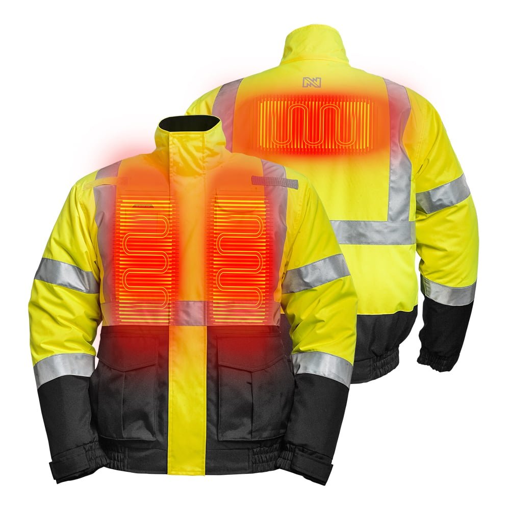 Mobile Warming MWJ19M04 Men's Hi - Vis Heated Windproof Jacket - Gorvex.com