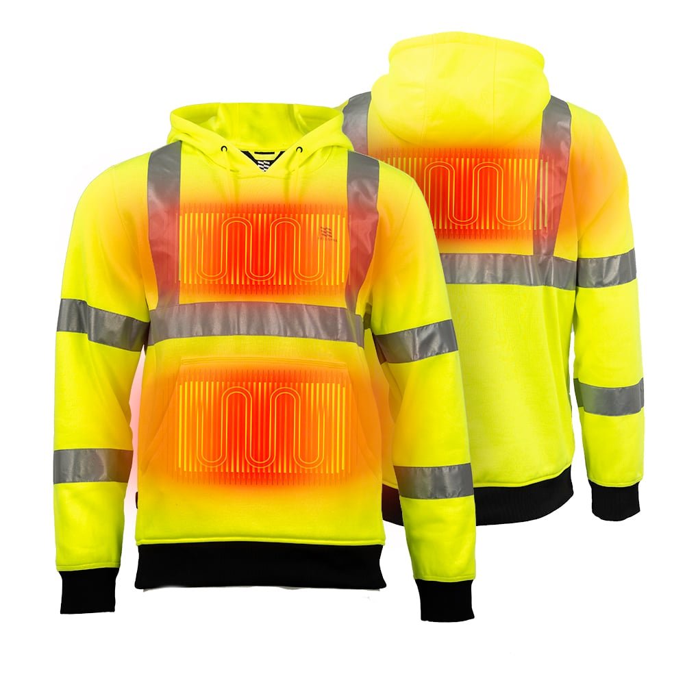 Mobile Warming MWMJ2410 Men's Hi - Vis Heated Pullover Hoodie - Gorvex.com