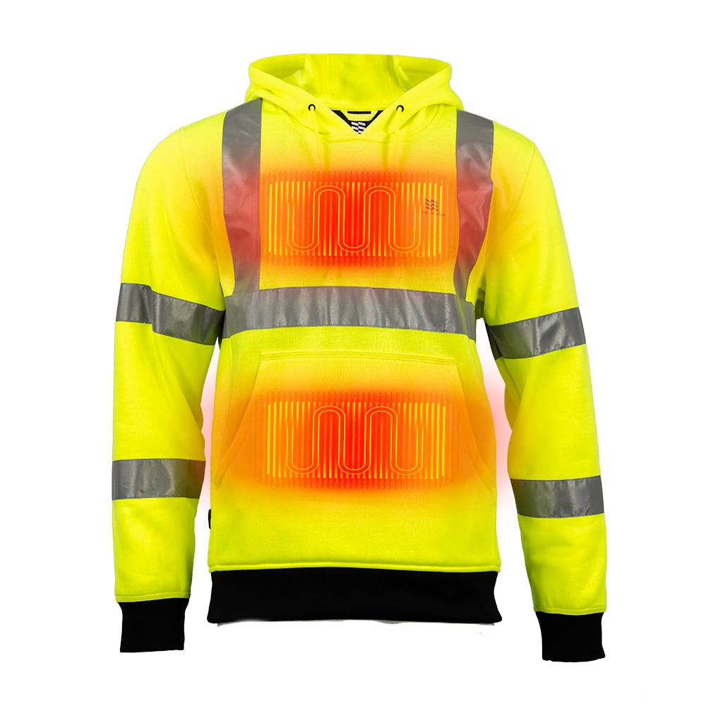 Mobile Warming MWMJ2410 Men's Hi - Vis Heated Pullover Hoodie - Gorvex.com