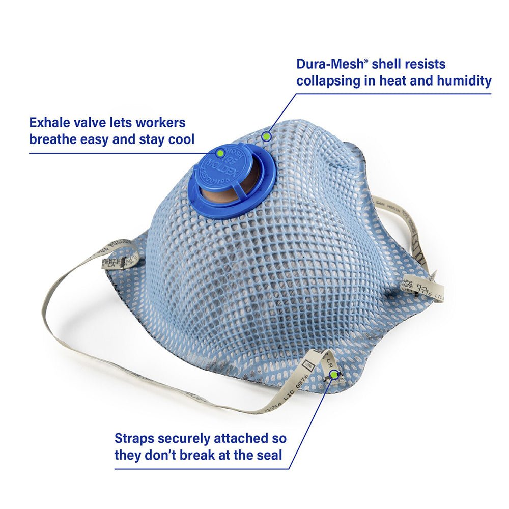 Moldex 2500 N95 Particulate Disposable Respirator Acid Gas, M/L, 1 bag (10 pieces) - Gorvex.com