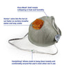 Moldex 2800N N95 Series HandyStrap Disposable Respirator Nuisance O/V, 1 box (10 pieces) - Gorvex.com