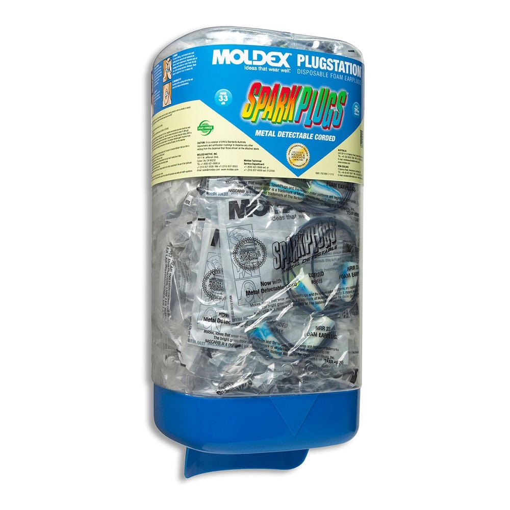 Moldex 6881 Plugstation - 150 Pair of 6615 Sparkplugs Earplugs, 1 dispenser - Gorvex.com