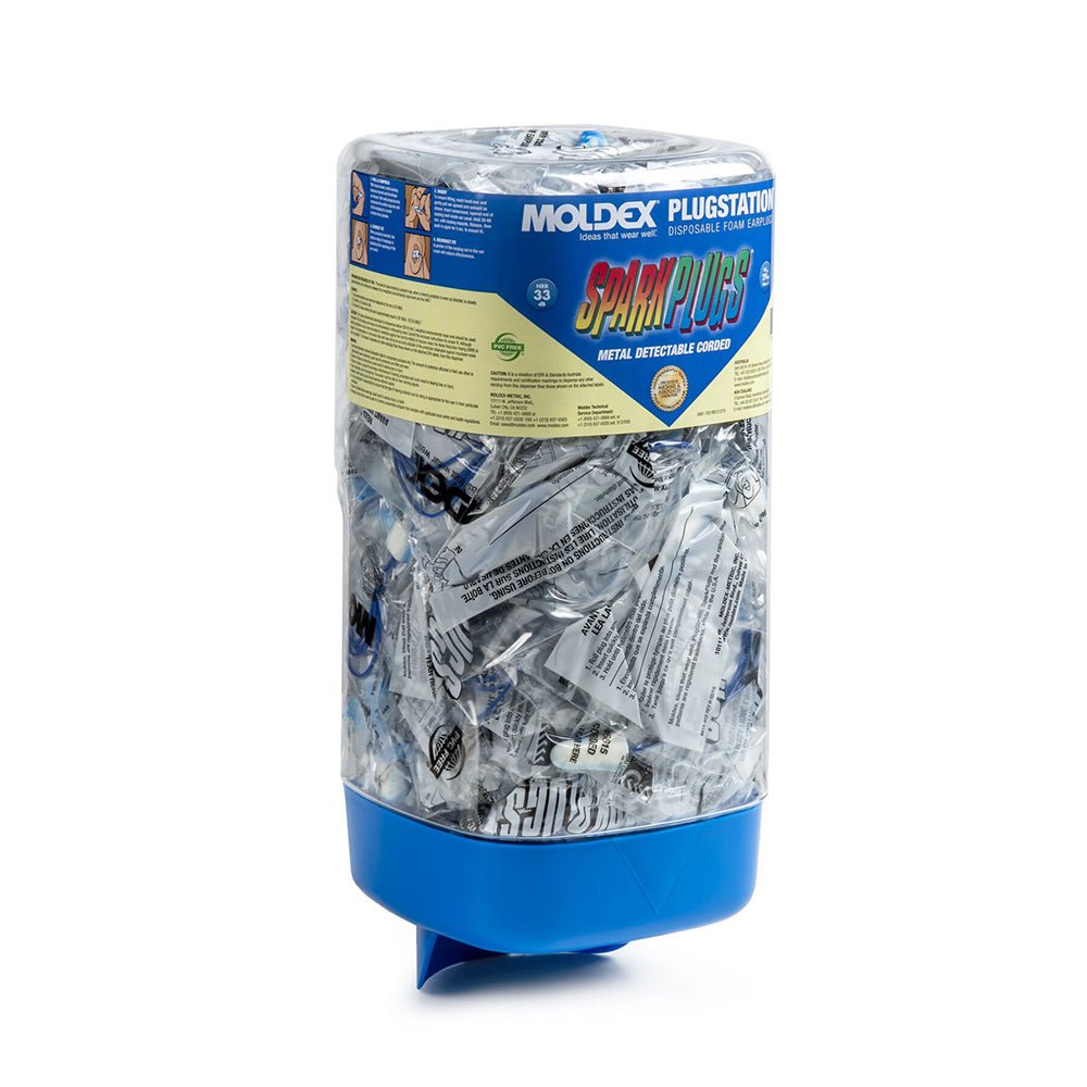 Moldex 6881 Plugstation - 150 Pair of 6615 Sparkplugs Earplugs, 1 dispenser - Gorvex.com