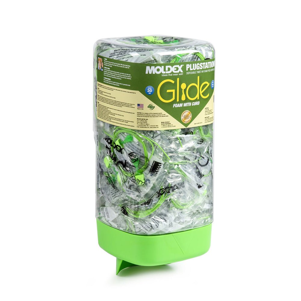 Moldex 6883 Plugstation - 150 Pair 6940 Glide Foam Twist - In Earplugs, 1 dispenser - Gorvex.com