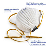 Moldex AirWave 4300 P95 Disposable Respirator with SmartStrap, M/L, 1 box (8 pieces) - Gorvex.com