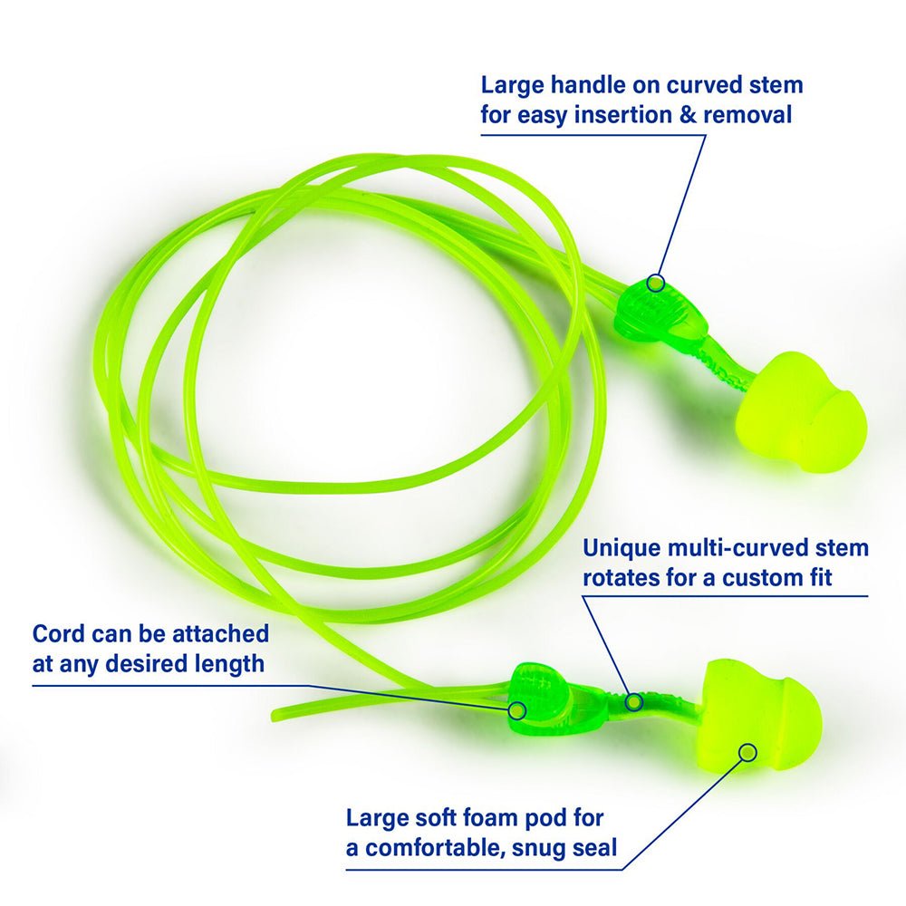 Moldex Glide Foam Twist in Earplug 6945, Corded, NRR 30, 1 box (100 pairs) - Gorvex.com