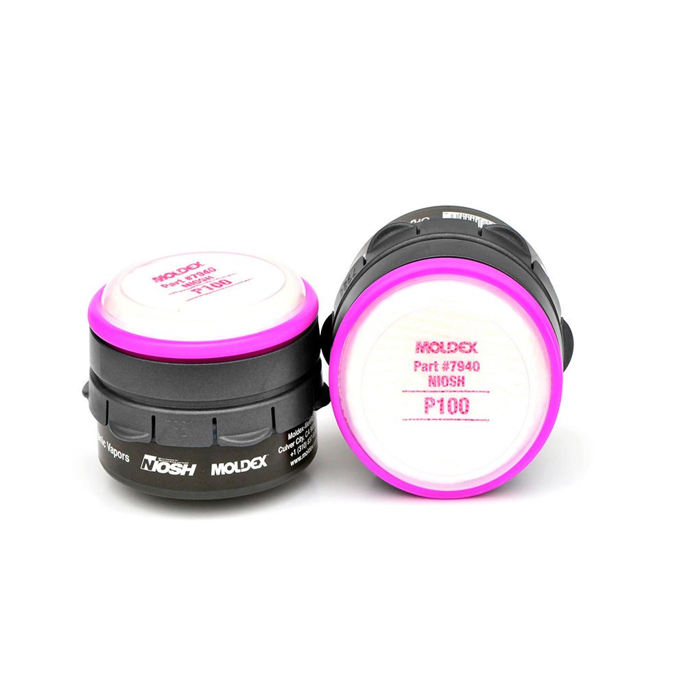 Moldex Organic Vapor Cartridge/P100 Disk Filter Combination 7140, 1 pair - Gorvex.com