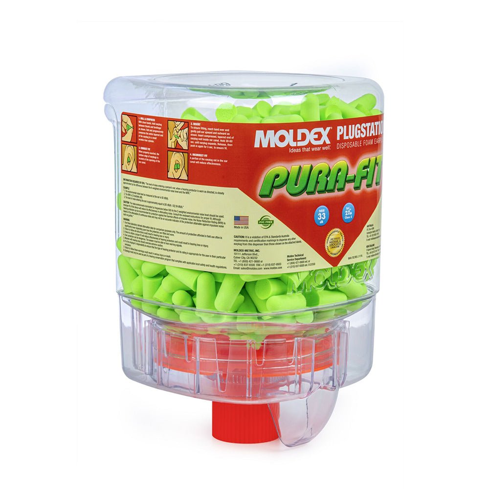 Moldex Plugstation 250 Pairs Pura - Fit 6844, NRR 33, 1 dispenser - Gorvex.com