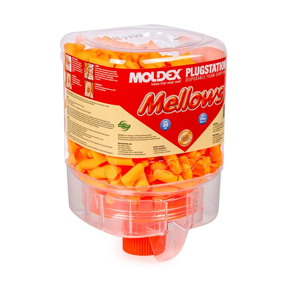 Moldex PlugStation with 250 Pairs Mellows 6846, NRR 30, 1 dispenser - Gorvex.com