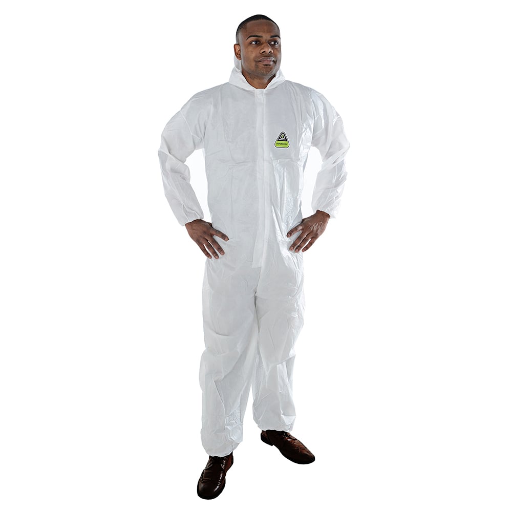 DEFENDER II™ Microporous Coverall - Elastic Waist, Wrist, Ankle + Hood, 1 case (25 pieces)
