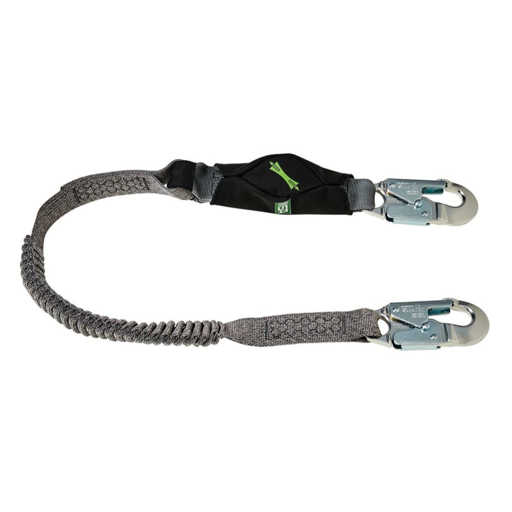 MSA 10193748 6' Stretch Single Shock Absorbing Lanyard / Small Hook - Gorvex.com