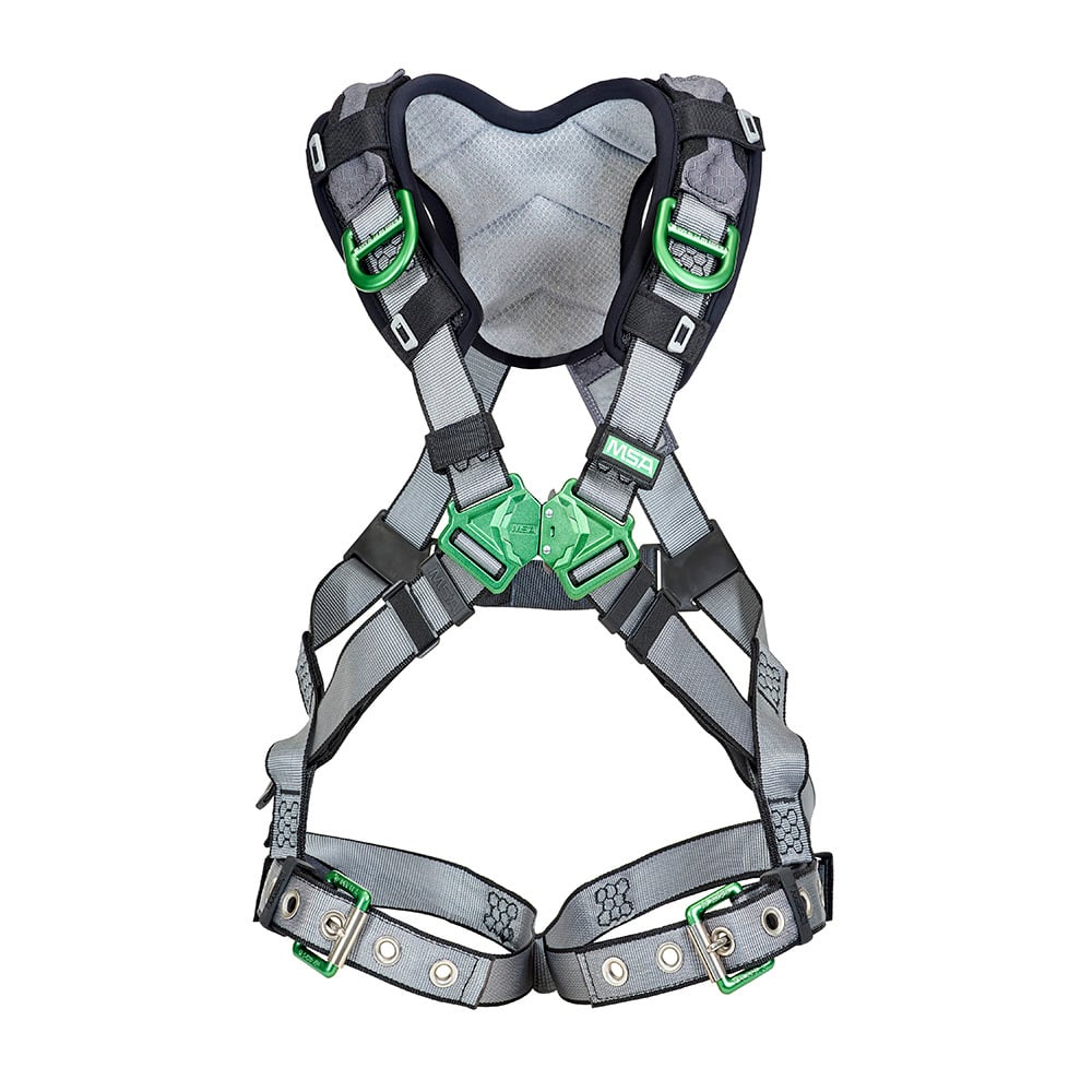 MSA V - FIT™ Harness Tongue Buckle Leg Straps + Back/Shoulder D - Rings - Gorvex.com