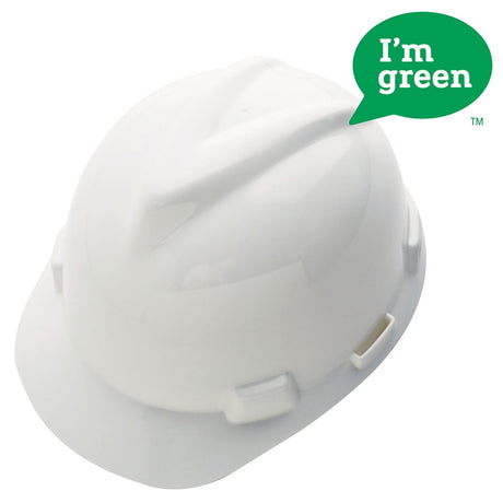MSA V - Gard® GREEN® Slotted Cap Style Hard Hat - Gorvex.com