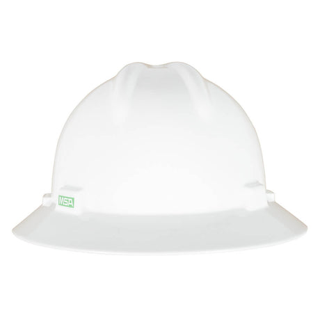 MSA V - Gard® GREEN® Slotted Full Brim Hard Hat - Gorvex.com