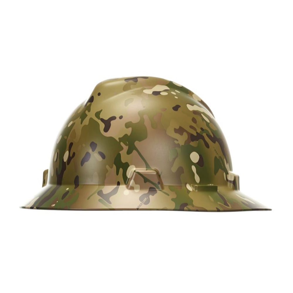 MSA V - Gard® Hydro Dipped Full Brim Hard Hat with Ratchet Suspension - Gorvex.com