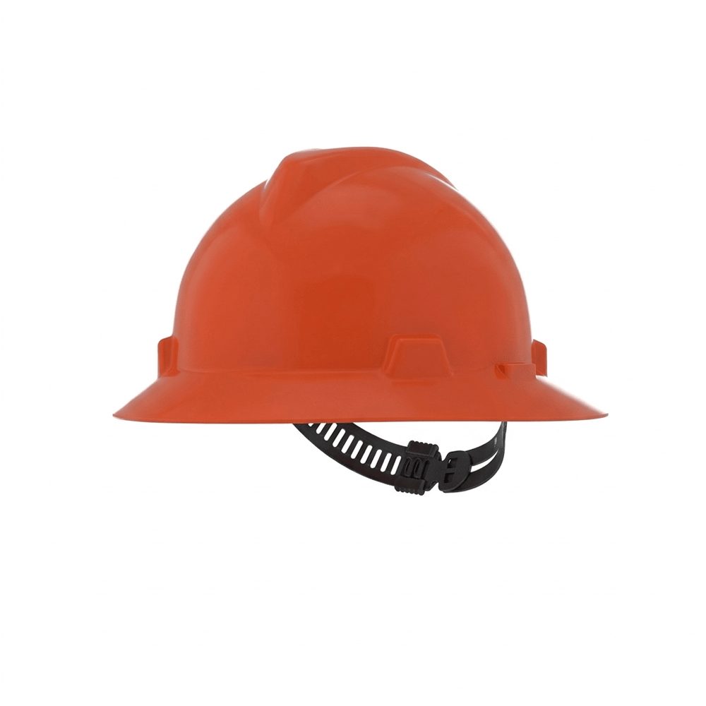 MSA V - Gard® Slotted Full Brim Hard Hat with Gloss Finish - Gorvex.com
