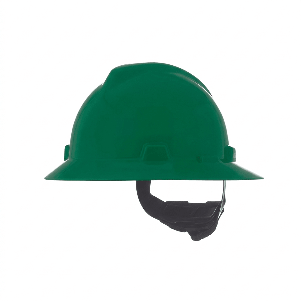 MSA V - Gard® Slotted Full Brim Hard Hat with Gloss Finish - Gorvex.com