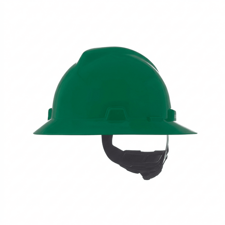 MSA V - Gard® Slotted Full Brim Hard Hat with Gloss Finish - Gorvex.com