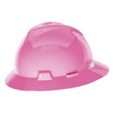 MSA V - Gard® Slotted Full Brim Hard Hat with Gloss Finish - Gorvex.com