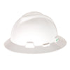 MSA V - Gard® Slotted Full Brim Hard Hat with Gloss Finish - Gorvex.com