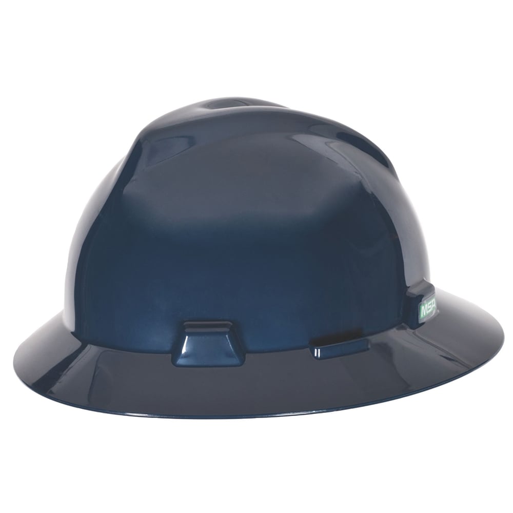 MSA V - Gard® Slotted Full Brim Hard Hat with Gloss Finish - Gorvex.com