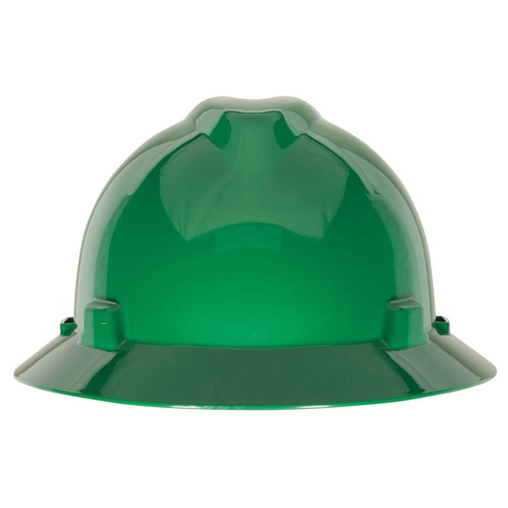 MSA V - Gard® Slotted Full Brim Hard Hat with Gloss Finish - Gorvex.com