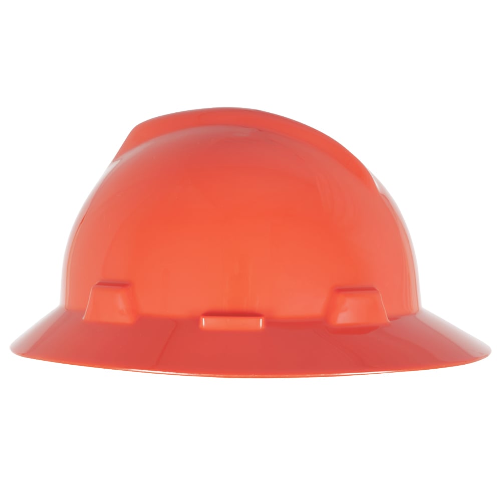 MSA V - Gard® Slotted Full Brim Hard Hat with Gloss Finish - Gorvex.com