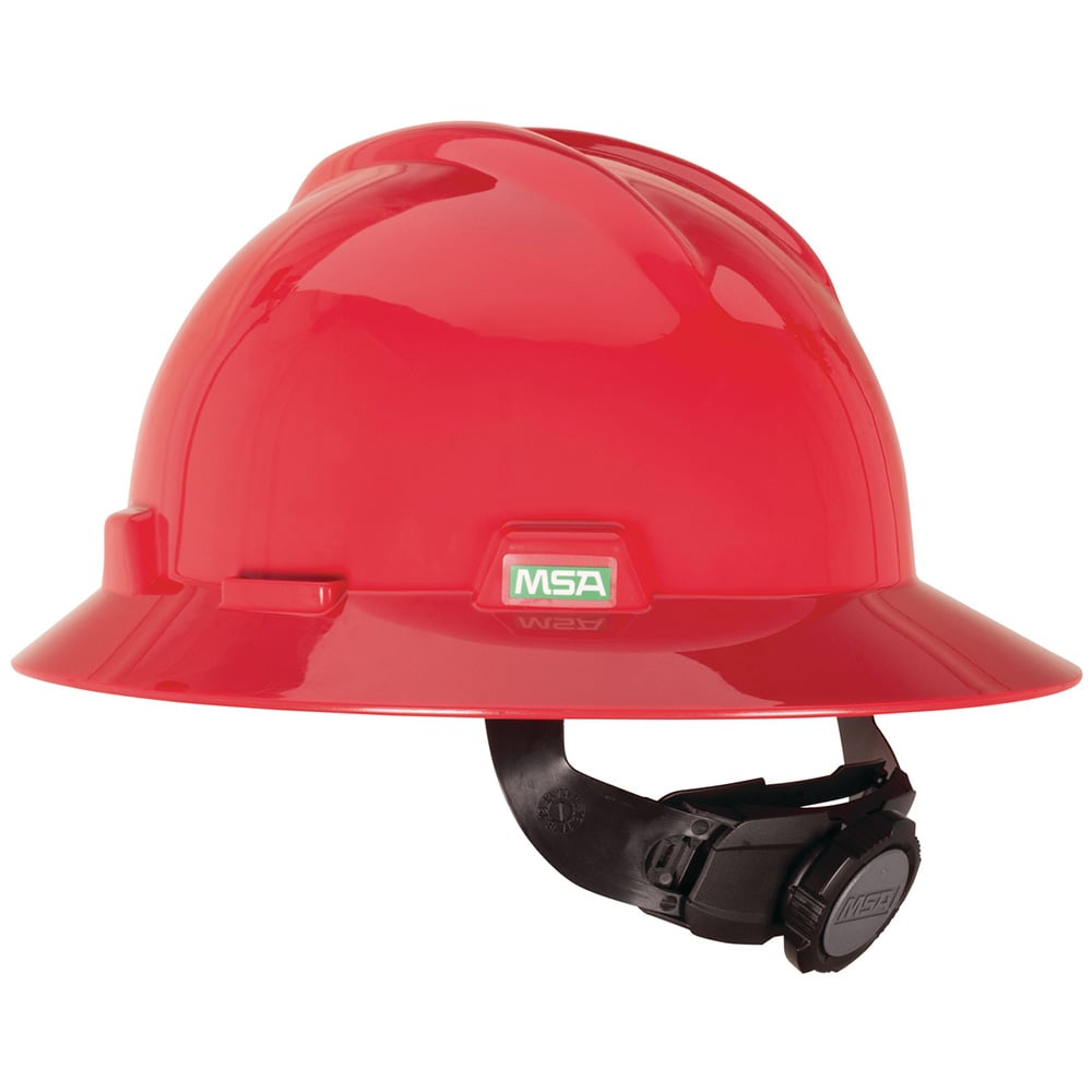 MSA V - Gard® Slotted Full Brim Hard Hat with Gloss Finish - Gorvex.com