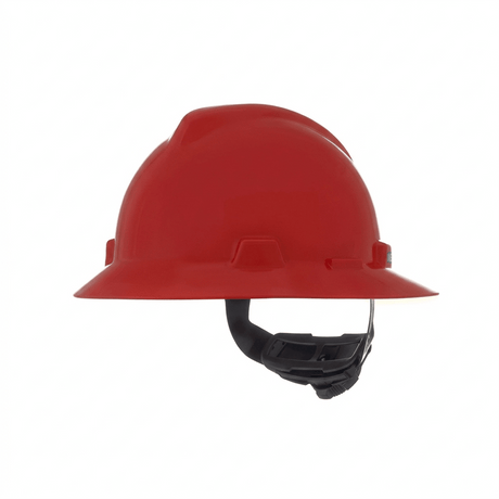 MSA V - Gard® Slotted Full Brim Hard Hat with Gloss Finish - Gorvex.com