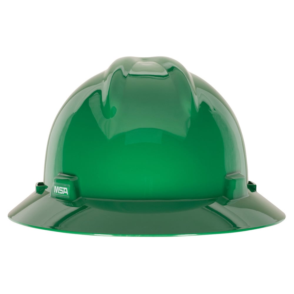MSA V - Gard® Slotted Full Brim Hard Hat with Gloss Finish - Gorvex.com
