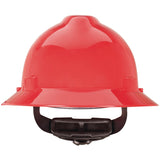 MSA V - Gard® Slotted Full Brim Hard Hat with Gloss Finish - Gorvex.com