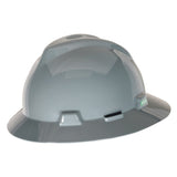 MSA V - Gard® Slotted Full Brim Hard Hat with Gloss Finish - Gorvex.com