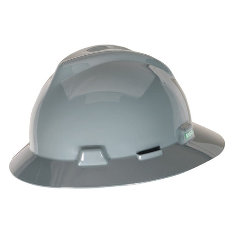 MSA V - Gard® Slotted Full Brim Hard Hat with Gloss Finish - Gorvex.com