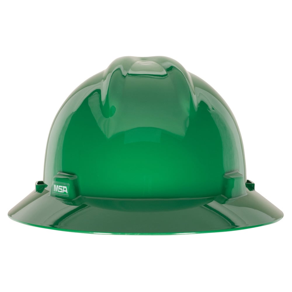 MSA V - Gard® Slotted Full Brim Hard Hat with Gloss Finish - Gorvex.com