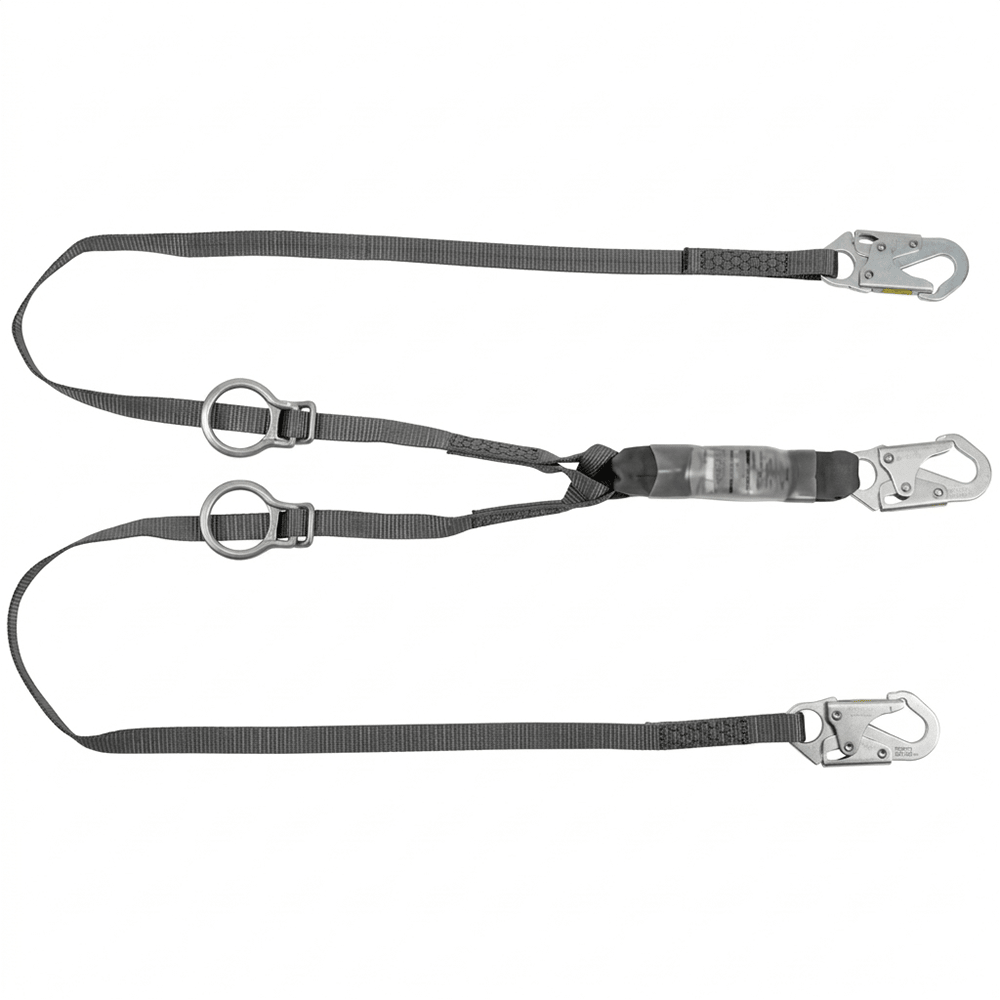 MSA V - SERIES™ 10193129 STD 6' Twin Shock Absorbing Tieback Lanyard - Gorvex.com
